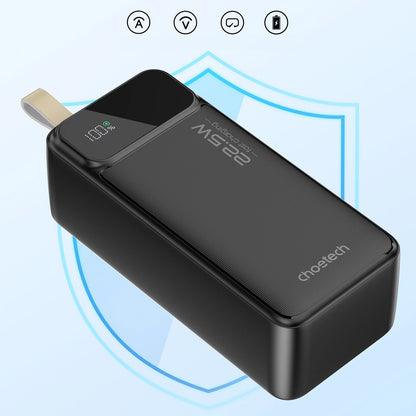 Batterie externe Choetech B731, 40000mAh, 22.5W, QC + PD, 1 x USB-C - 2 x USB-A, Noir 