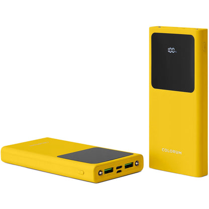 Batterie externe Colourum CPB10-02, 10000mAh, 10W, 2 x USB-A, Jaune