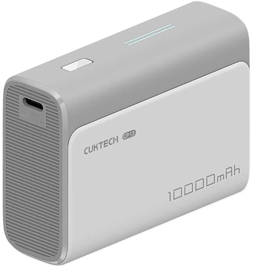 Batterie Externe Cuktech CP13, 10000mAh, 30W, QC + PD, 1 x USB-A - 1 x USB-C, Gris