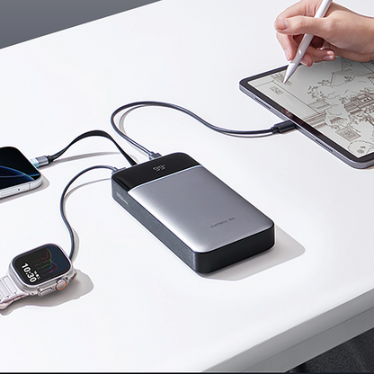 Batterie Externe Cuktech LPB252N, 25000mAh, 120W, QC + PD, 1 x USB-A - 2 x USB-C, Gris