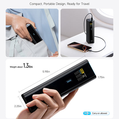 Batterie externe Cuktech PB200U, 20 000 mAh, 210 W, QC + PD, 1 x USB-A - 2 x USB-C, blanche CKPB200UGLGR