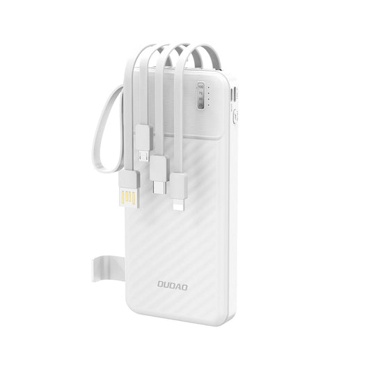 Batterie Externe Dudao K11, 10000mAh, 10W, 1 x Lightning - 1 x microUSB - 1 x USB-A - 1 x USB-C, Blanche