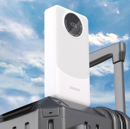 Batterie Externe Dudao K12Pro, 20000mAh, 22.5W, QC + PD, 1 x USB-C - 2 x USB-A, Blanche