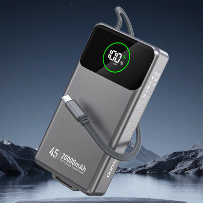 Batterie Externe Dudao K31 Pro, 20000mAh, 45W, QC + PD, 1 x USB-A - 2 x USB-C, Gris