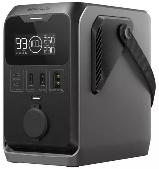 Batterie Externe EcoFlow Trail 300, 90000mAh, 300W, PD, 1 x Extension Allume-cigare - 2 x USB-A - 2 x USB-C, Noire EF-TRAIL300-N