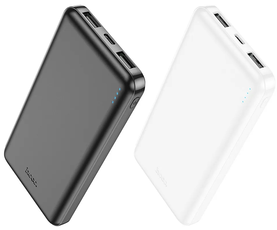 Batterie Externe HOCO J100, 10000mAh, 10W, 2 x USB-A, Noire