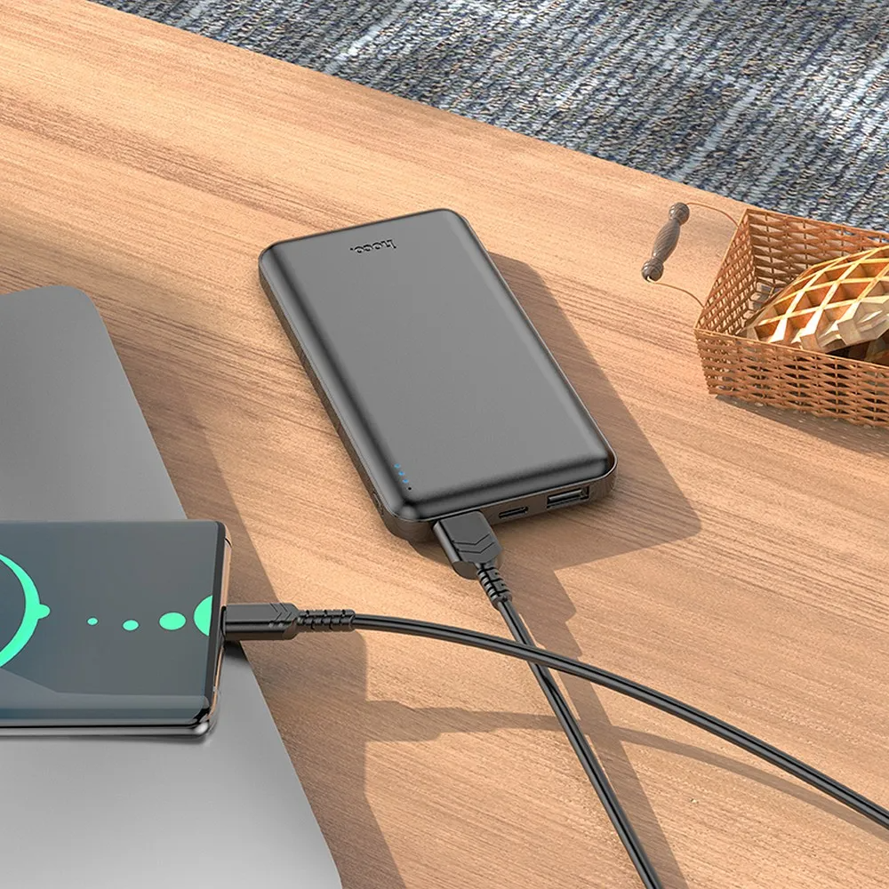 Batterie Externe HOCO J100, 10000mAh, 10W, 2 x USB-A, Noire