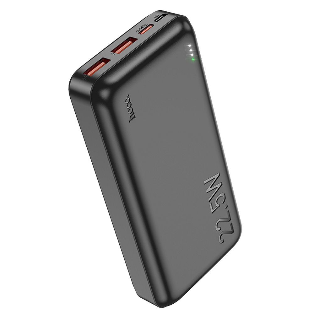 Batterie Externe HOCO J101A, 20000mAh, 22,5W, QC + PD, 1 x USB-C - 2 x USB-A, Noire
