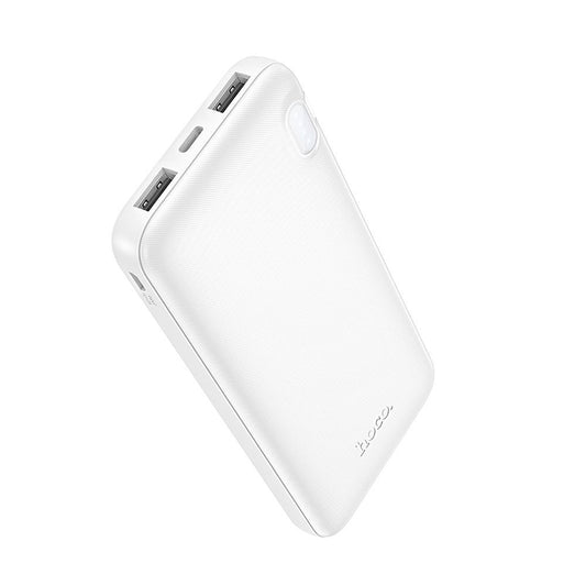 Batterie Externe HOCO J128, 10000mAh, 10W, 2 x USB-A, Blanche