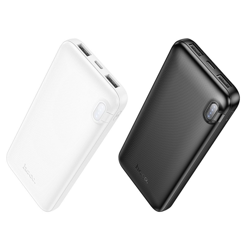 Batterie Externe HOCO J128, 10000mAh, 10W, 2 x USB-A, Blanche