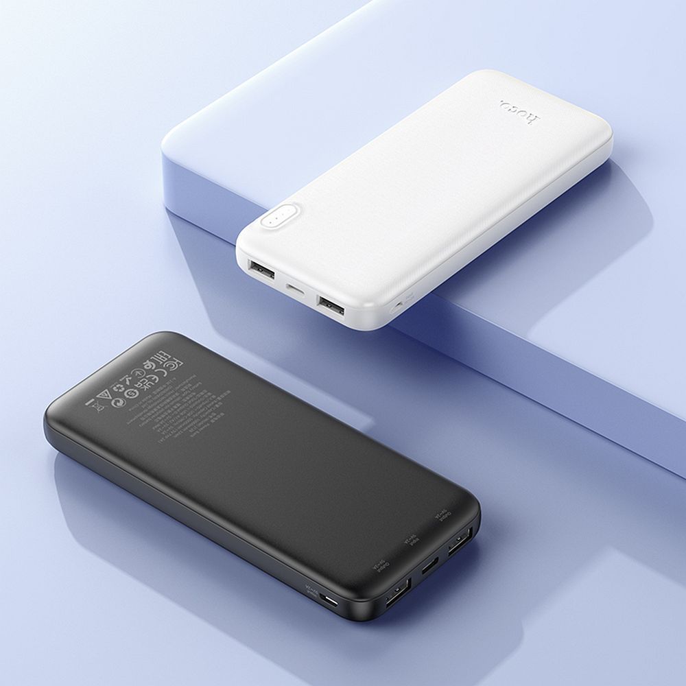 Batterie Externe HOCO J128, 10000mAh, 10W, 2 x USB-A, Blanche