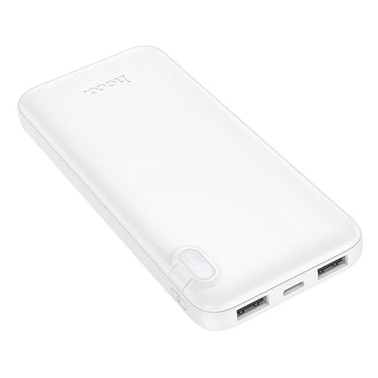Batterie Externe HOCO J128, 10000mAh, 10W, 2 x USB-A, Blanche