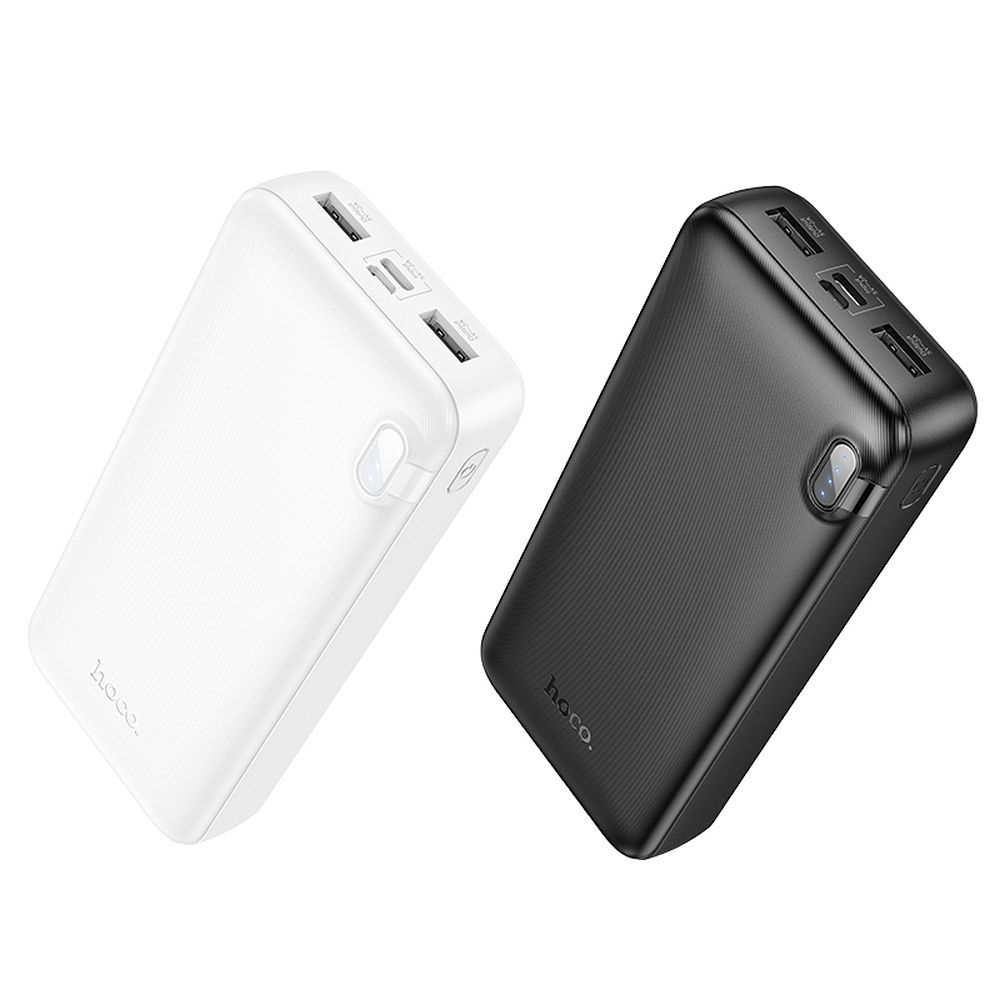 Batterie Externe HOCO J128A, 20000mAh, 10W, 2 x USB-A, Noire, Reconditionnée