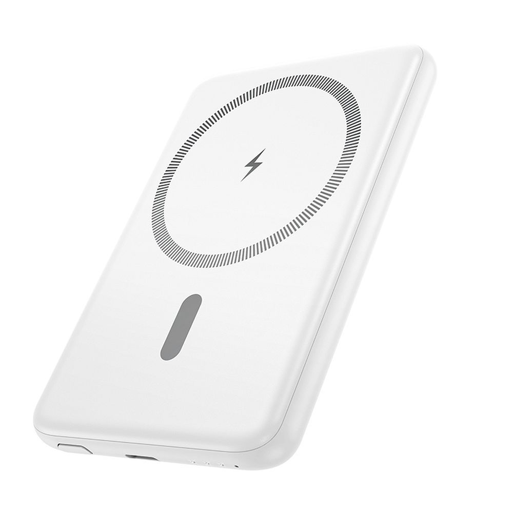 Batterie Externe Sans Fil HOCO J140A, 5000mAh, 20W, PD + QI, 1 x USB-C, Blanche