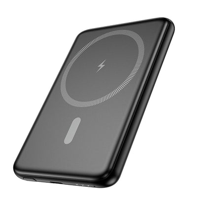 Wireless External Battery HOCO J140A, 5000mAh, 20W, PD + QI, 1 x USB-C, Black