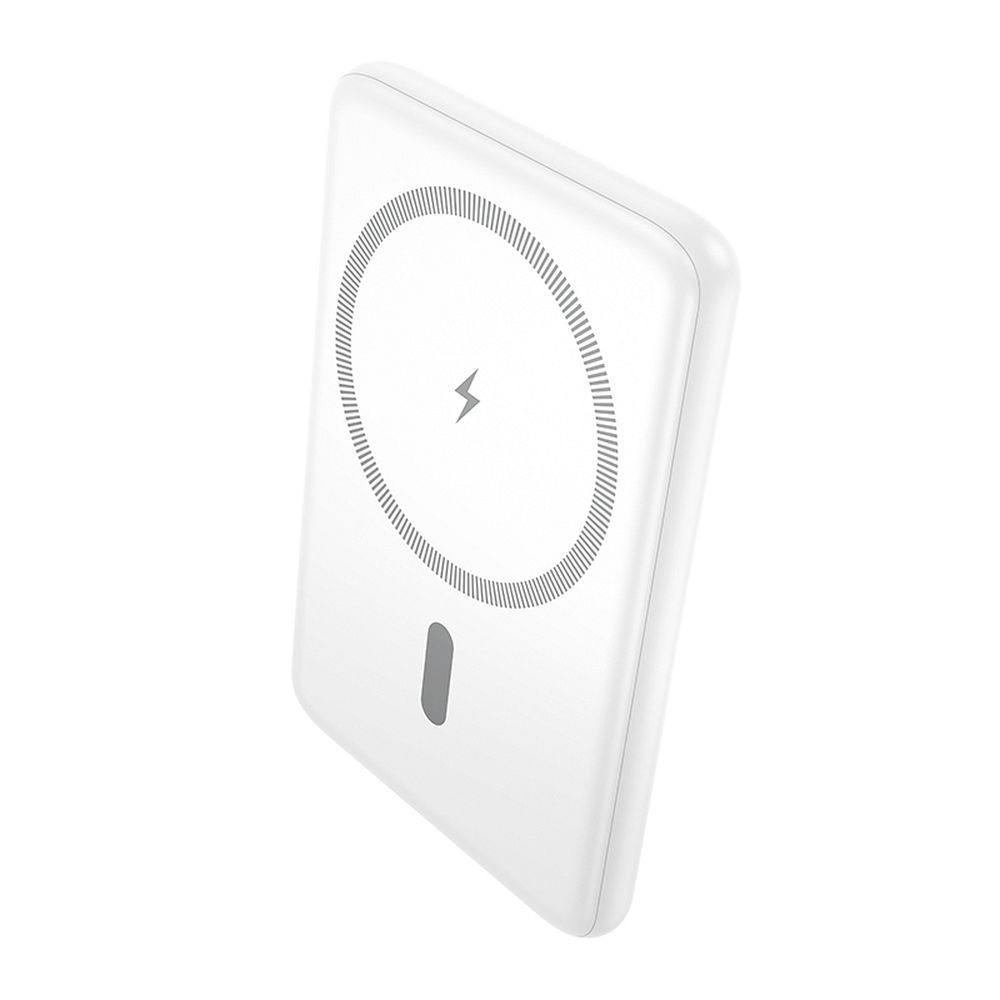 Batterie Externe Sans Fil HOCO J140A, 5000mAh, 20W, PD + QI, 1 x USB-C, Blanche