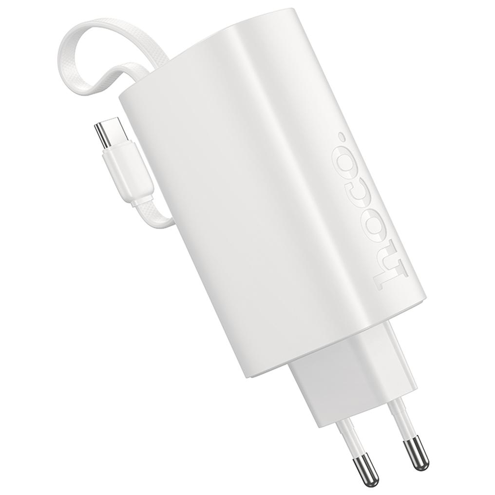 Batterie externe HOCO J148 2-en-1, 5000 mAh, 20 W, PD, 2 x USB-C, blanche