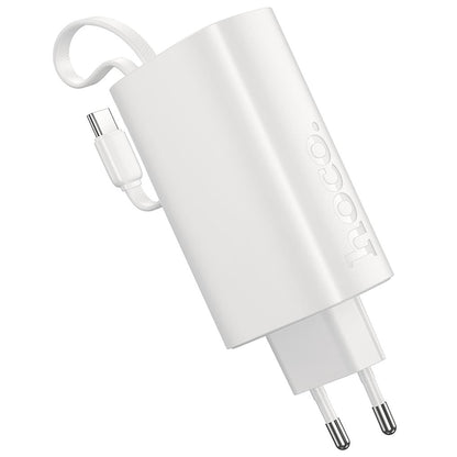 Batterie externe HOCO J148 2-en-1, 5000 mAh, 20 W, PD, 2 x USB-C, blanche