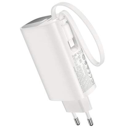 Batterie externe HOCO J148 2-en-1, 5000 mAh, 20 W, PD, 2 x USB-C, blanche