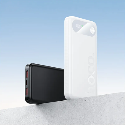Batterie Externe HOCO J154, 10000mAh, 22,5W, QC + PD, 1 x USB-C - 2 x USB-A, Blanche