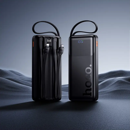 Batterie Externe HOCO J156 Founder, 10000mAh, 22,5W, QC + PD, 1 x Lightning - 1 x microUSB - 1 x USB-A - 2 x USB-C, Noire