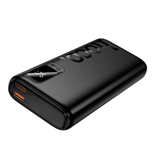 Batterie Externe HOCO J158 Pro, 10000mAh, 22,5W, QC + PD, 1 x USB-C - 2 x USB-A, Noire