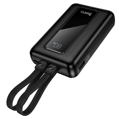 Batterie Externe HOCO J162, 10000mAh, 22,5W, QC + PD, 1 x Lightning - 1 x USB-A - 2 x USB-C, Noire