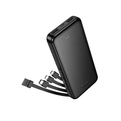 Batterie Externe HOCO J163, 10000mAh, 10W, 1 x Lightning - 1 x microUSB - 2 x USB-A - 1 x USB-C, Noire