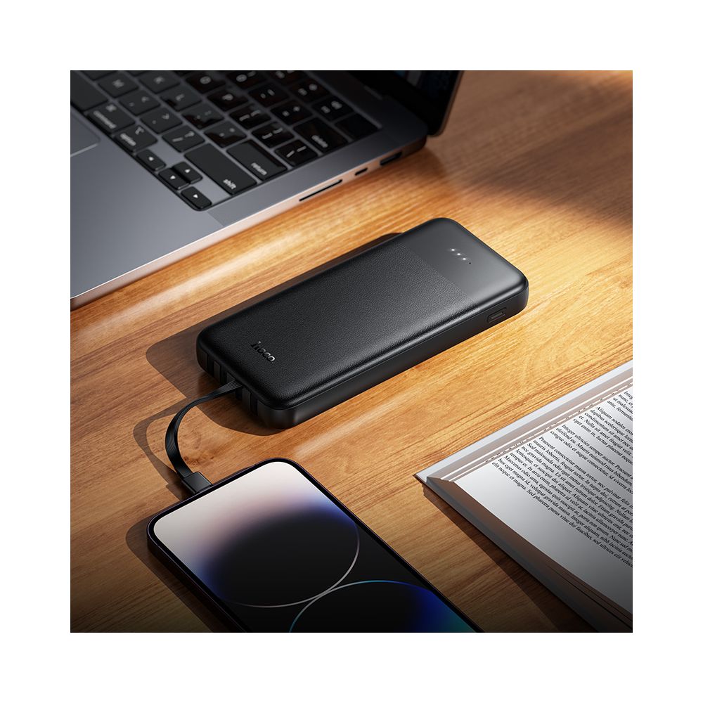 Batterie Externe HOCO J163, 10000mAh, 10W, 1 x Lightning - 1 x microUSB - 2 x USB-A - 1 x USB-C, Noire