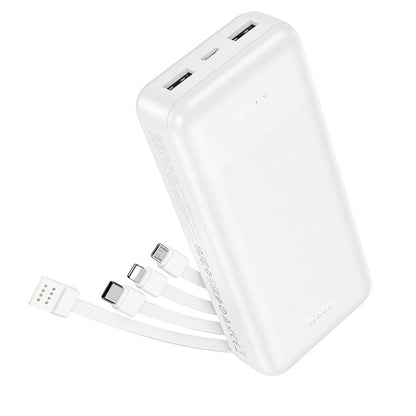 Batterie externe HOCO J163A, 20 000 mAh, 10 W, 1 x Lightning - 1 x microUSB - 1 x USB-C - 2 x USB-A, blanche