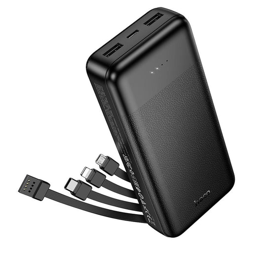 Batterie externe HOCO J163A, 20 000 mAh, 10 W, 1 x Lightning - 1 x microUSB - 1 x USB-C - 2 x USB-A, noire