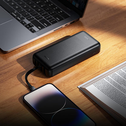 Batterie externe HOCO J163A, 20 000 mAh, 10 W, 1 x Lightning - 1 x microUSB - 1 x USB-C - 2 x USB-A, noire