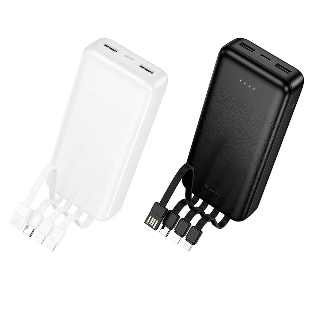 Batterie externe HOCO J163A, 20 000 mAh, 10 W, 1 x Lightning - 1 x microUSB - 1 x USB-C - 2 x USB-A, blanche