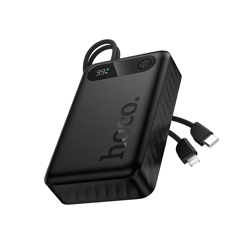 Batterie Externe HOCO J171A, 20000mAh, 22,5W, QC + PD, 1 x Lightning - 1 x USB-A - 2 x USB-C, Noire