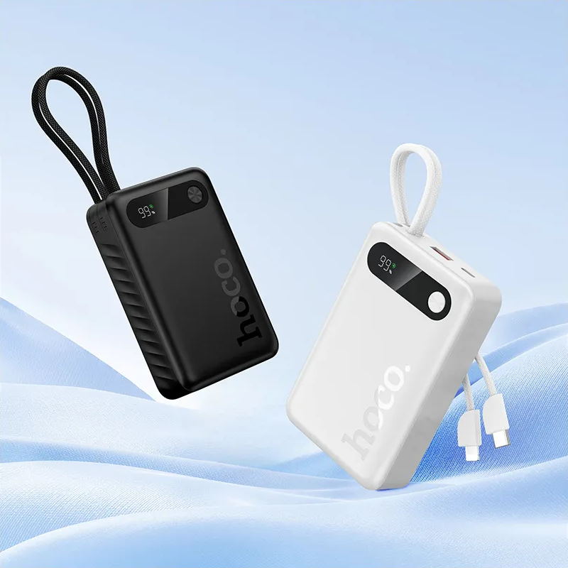 Batterie Externe HOCO J171A, 20000mAh, 22,5W, QC + PD, 1 x Lightning - 1 x USB-A - 2 x USB-C, Noire