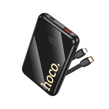 Batterie Externe HOCO Q37, 10000mAh, 22,5W, QC + PD, 1 x Lightning - 1 x USB-A - 2 x USB-C, Noire