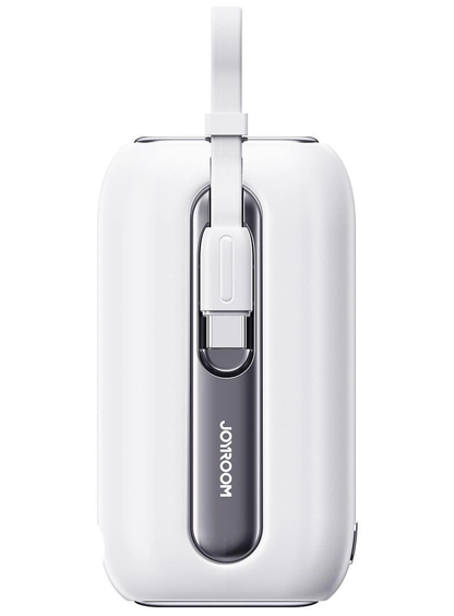 Batterie Externe Joyroom Colorful Series JR-L012, 10000mAh, 22.5W, QC + PD, 1 x Lightning - 2 x USB-C, Blanche