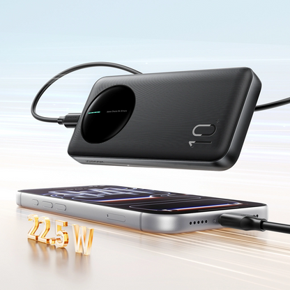 Batterie Externe Joyroom JR-PBF12 Pro, 10000mAh, 22,5W, QC + PD, 1 x USB-C - 2 x USB-A, Noire
