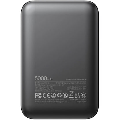 Batterie Externe Joyroom JR-PBF13, 5000mAh, 12W, 1 x USB-C - 2 x USB-A, Noire