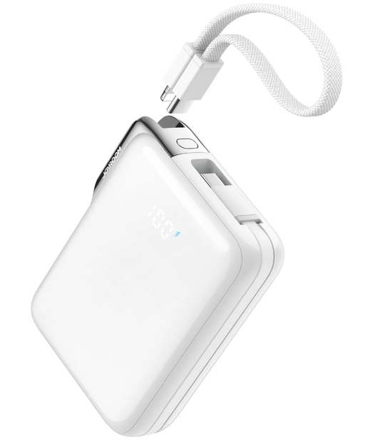 Batterie Externe Joyroom JR-PBF27 Pro, 10000mAh, 30W, QC + PD, 1 x Lightning - 2 x USB-C, Blanche