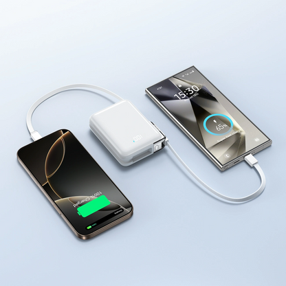 Batterie Externe Joyroom JR-PBF27 Pro, 10000mAh, 30W, QC + PD, 1 x Lightning - 2 x USB-C, Blanche