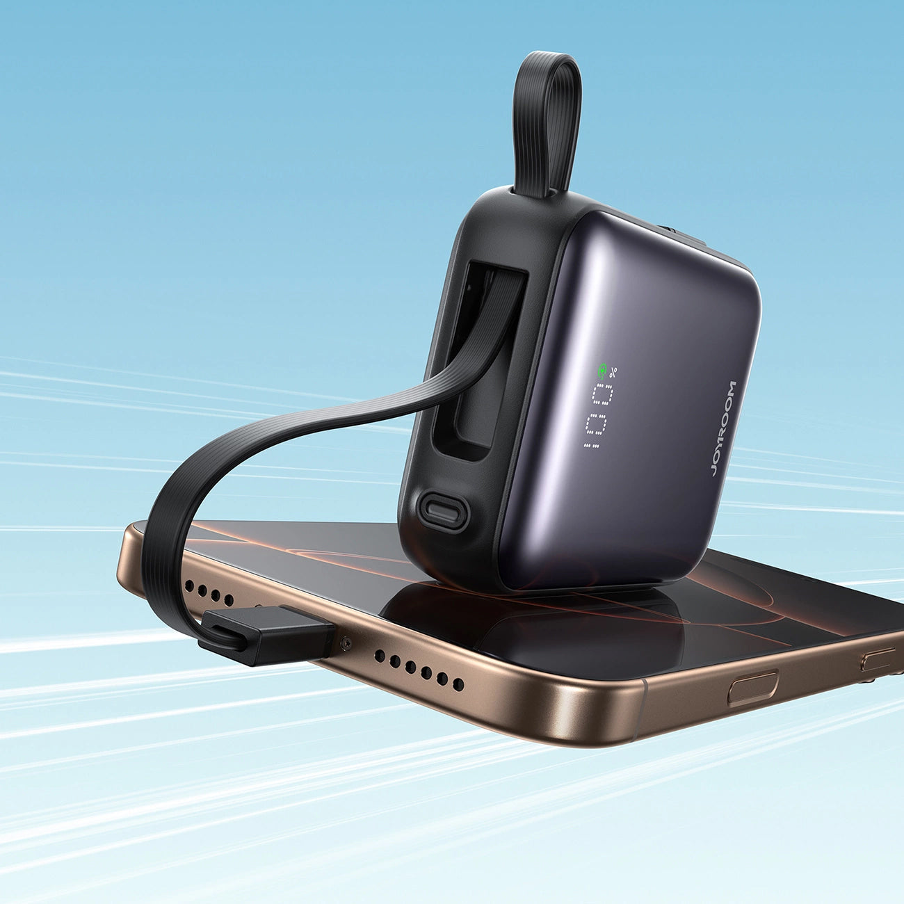 Batterie Externe Joyroom JR-PBF27, 10000mAh, 22.5W, QC + PD, 1 x Lightning - 2 x USB-C, Noire