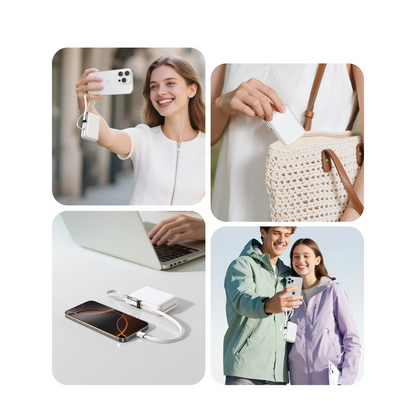 Batterie Externe Joyroom JR-PBF27 Pro, 10000mAh, 30W, QC + PD, 1 x Lightning - 2 x USB-C, Blanche