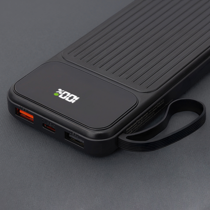 External Battery MaXlife MXPB-06, 10000mAh, 22.5W, QC + PD, 1 x Lightning - 2 x USB-A - 2 x USB-C, Black