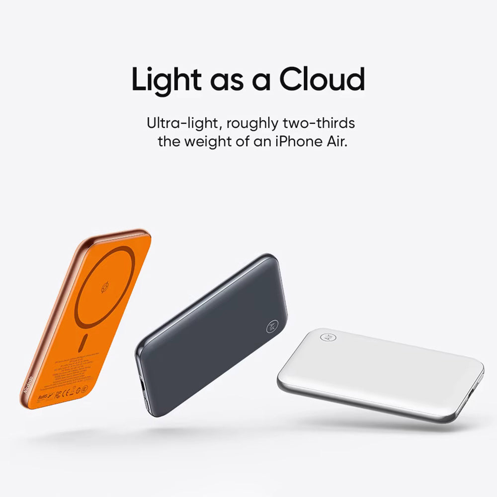 Batterie Externe Sans Fil McDodo MC-2931 Meta Air, 5000mAh, 20W, PD + FQI, 1 x QI - 1 x USB-C, Noire
