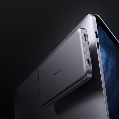 Batterie Externe Sans Fil McDodo MC-3781 Meta, 10000mAh, 20W, PD + FQI, 1 x QI - 2 x USB-C, Noire