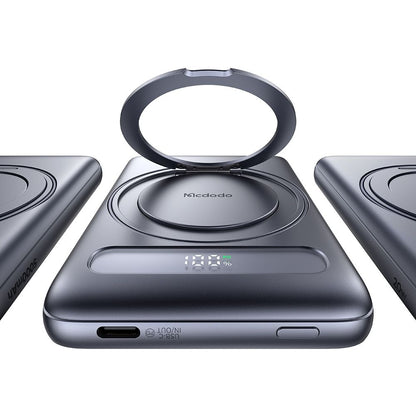 Batterie Externe Sans Fil McDodo MC-8361 Meta, 5000mAh, 20W, PD + FQI, 1 x QI - 1 x USB-C, Gris