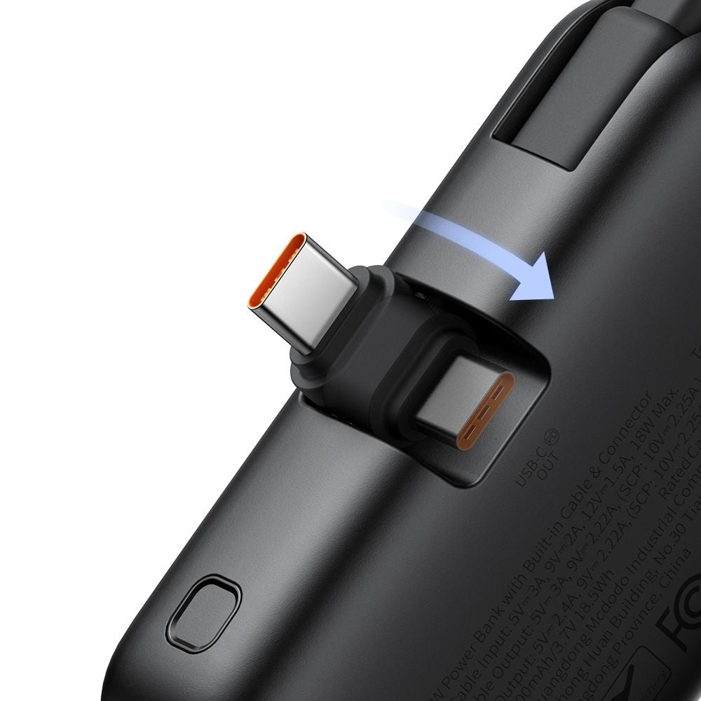 Batterie Externe McDodo MC-7760 Freekit, 5000mAh, 22.5W, PD, 3 x USB-C, Noire