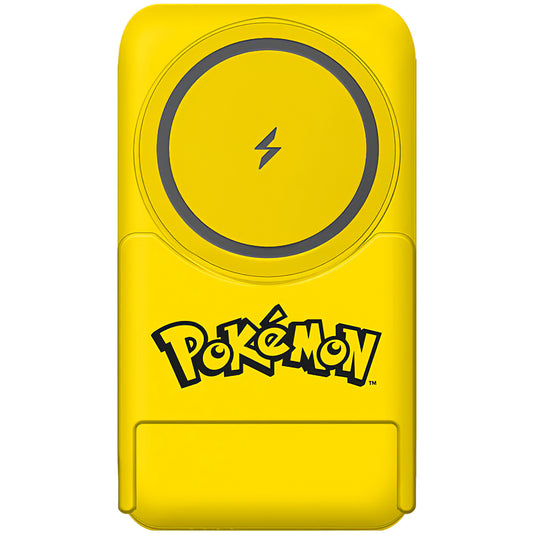 Batterie Externe Sans Fil OTL Pokemon Pikatchu, 5000mAh, 20W, PD + FQI, 1 x QI - 1 x USB-C, Jaune PK1191