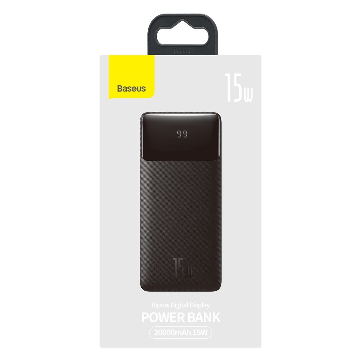 Baseus Bipow Batterie externe, 20000mAh, 15W, 1 x USB-C - 2 x USB-A, Noir PPBD05010101 